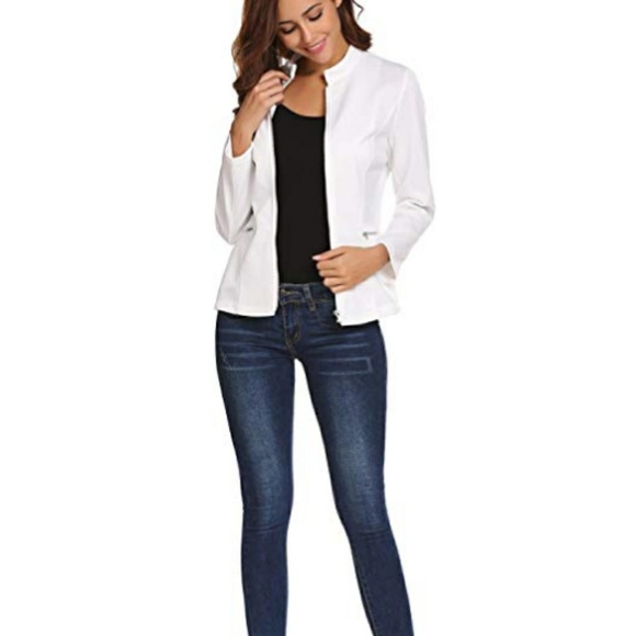 🆕⭐Plus size White moto blazer jacket⭐ - Picture 6 of 7